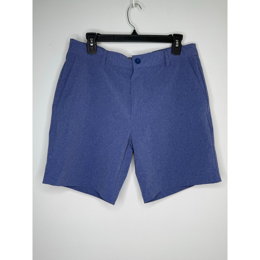 Vineyard Vines Performance Breaker Shorts Chambray Blue Stretch 8" inseam 32